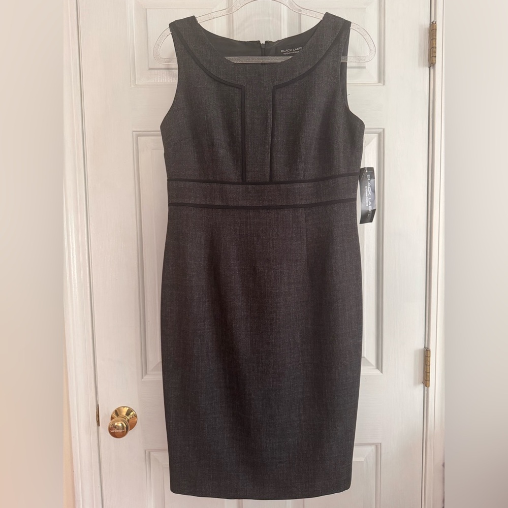 NWT Evan Picone Black Label Sleeveless Tailored Midi Dress size 6
